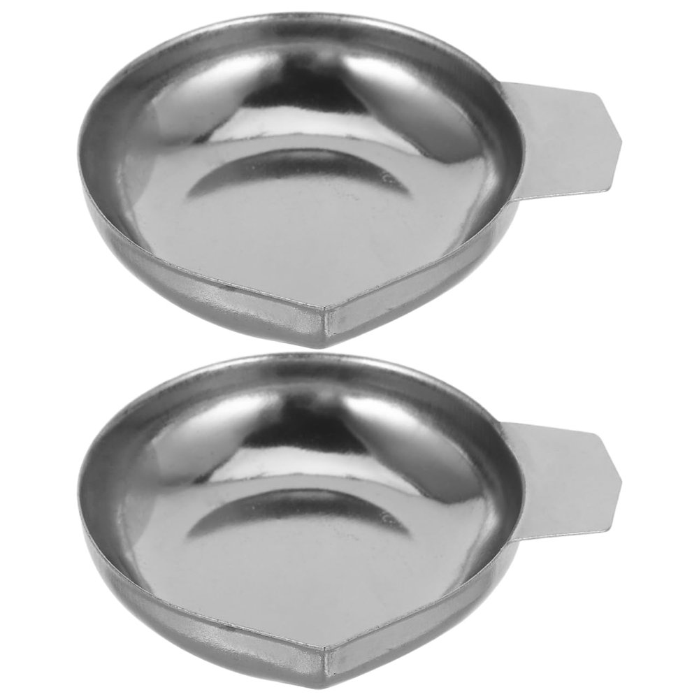 2pcs Small Carat Weighing Tray Stainless Steel for Accurate Measuring