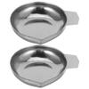 2pcs Small Carat Weighing Tray Stainless Steel for Accurate Measuring view 1