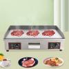 0'' Commercial Flat Top Grill 3000W Electric Countertop Griddle Temperature Control Food Griddle Machine Stainless Steel Restaurant Teppanyaki Grill Adjustable Temperature from 50c to 300c view 2