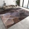 Brown Irregular Pattern Area Rug, Retro Classic Distressed Indoor Rug, Corridor Rug Machine Washable Pet Friendly Easy Care Non Slip for Living Room Bedroom Dining Room Kids Room - 60"W x 72"L view 3
