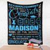 MyPupSocks Personalized Class of 2024 Graduation Gift Blanket with Grads Name and School Name, Perfect for Memories of The Big Day, Customized Name Throw Blanket 50"x60" view 2
