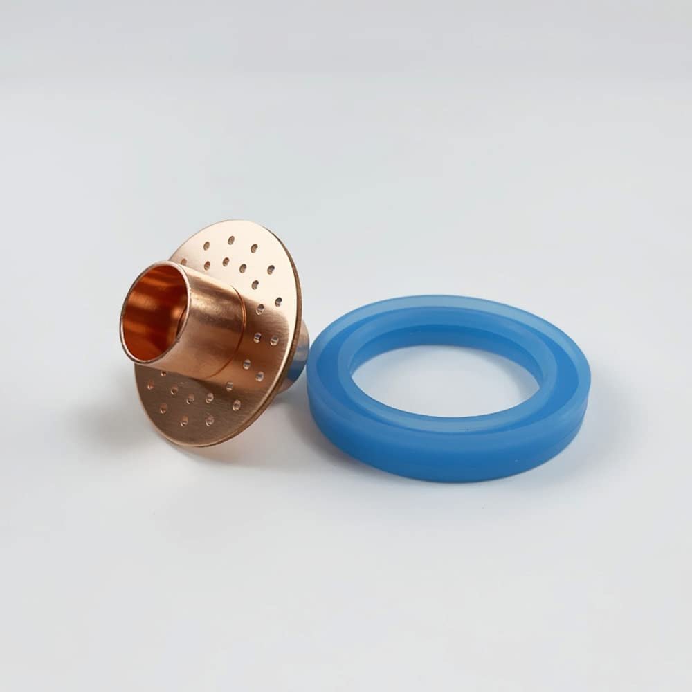 Bubble Plate Set, 2"(OD64mm) High Quality Red Copper Or Stainless Steel 304 Bubble Plate Set with Special Gasket for 2" Distillation Lens Column Blue (Color : Copper)