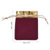 PATIKIL 10Pcs Velvet Drawstring Bags 3.15x3.94 Inch Gift Bags Jewelry Pouches Burgundy for Christmas Birthday Party Wedding Candy Headphones view 2