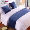 Bed Runners Queen Bed Soft Velvet Decor Bedding Cover Blue Luxury Bedspread Bed Runners for Foot of Bed Bed Scarf Bed End Towel for Hotel Bedroom Wedding Room, 260x50cm view 1