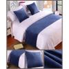 Bed Runners Queen Bed Soft Velvet Decor Bedding Cover Blue Luxury Bedspread Bed Runners for Foot of Bed Bed Scarf Bed End Towel for Hotel Bedroom Wedding Room, 260x50cm view 2