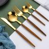 80-Piece Gold Silverware Set Stainless Steel Flatware Set for 16,Tableware Cutlery Set Including Forks Spoons Knives, Utensil Set for Home and Restaurant Mirror Polished (Faux Wooden Handle) view 1