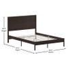 Flash Furniture Asher Solid Wood Platform Bed with Wooden Slats and Headboard, No Box Spring Needed, Queen Size, Dark Brown view 2