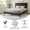 Flash Furniture Asher Solid Wood Platform Bed with Wooden Slats and Headboard, No Box Spring Needed, Queen Size, Dark Brown view 4