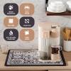 Lilithmanor Coffee Mat, Dish Drying Mat, Fast Water Absorption, Hide Stains, Easy to Clean, Coffee Bar Accessories, Bar Mats for Countertop (17"x31.5". Black) view 2