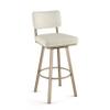 Amisco Alek 26 in. Swivel Counter Stool - Light Grey-Beige PVC/Gold Metal view 1