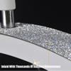 Atlas View Bling Half Moon Lash Light | Dimmable LED Diamond Esthetician Light for Eyelash Techs - LED Floor Lash Lamp with Adjustable Height, Touch Control & Stable Base | Warm & Cool Tones | White view 3