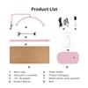 Atlas View Bling Half Moon Lash Light | Dimmable LED Diamond Esthetician Light for Eyelash Techs - LED Floor Lash Lamp with Adjustable Height, Touch Control & Stable Base | Warm & Cool Tones | White view 4