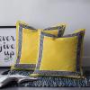 Aiesther Geometric Throw Pillow Covers Yellow Geometric Zigzag Greek Key Pillowcase Home Decor Cushion Case for Couch Sofa Bed 18" x 18", Super Soft & Comfortable view 2