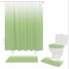 Teamery Shower Curtain Set, White Green Ombre Shower Curtain, Bathroom Sets with Shower Curtain and Rugs, Bathroom Decor Bathroom Set, Shower Curtains for Bathroom, Bathroom Accessories view 1