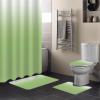 Teamery Shower Curtain Set, White Green Ombre Shower Curtain, Bathroom Sets with Shower Curtain and Rugs, Bathroom Decor Bathroom Set, Shower Curtains for Bathroom, Bathroom Accessories view 2