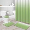 Teamery Shower Curtain Set, White Green Ombre Shower Curtain, Bathroom Sets with Shower Curtain and Rugs, Bathroom Decor Bathroom Set, Shower Curtains for Bathroom, Bathroom Accessories view 3