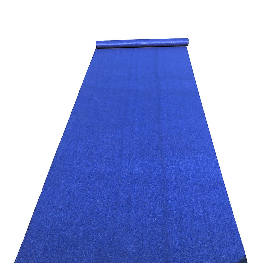 Aisle Runners Wedding Accessories 2mm Blue Aisle Runner Carpet Rugs for Step and Repeat Display, Indoor Outdoor Birthday Party Hallway Event Decoration