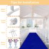 Aisle Runners Wedding Accessories 2mm Blue Aisle Runner Carpet Rugs for Step and Repeat Display, Indoor Outdoor Birthday Party Hallway Event Decoration view 4