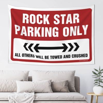 CakJuice Aesthetic Tapestry Rock Star Parking Only Tapestry Boys Room Decor Teenager Room Decor Aesthetic (Size : 75X100CM)