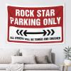 CakJuice Aesthetic Tapestry Rock Star Parking Only Tapestry Boys Room Decor Teenager Room Decor Aesthetic (Size : 75X100CM) view 1