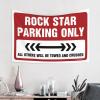 CakJuice Aesthetic Tapestry Rock Star Parking Only Tapestry Boys Room Decor Teenager Room Decor Aesthetic (Size : 75X100CM) view 2