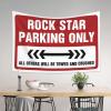 CakJuice Aesthetic Tapestry Rock Star Parking Only Tapestry Boys Room Decor Teenager Room Decor Aesthetic (Size : 75X100CM) view 3