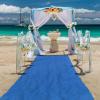KAMPCO Wedding Aisle Runner, Polyester Wedding Rug Runner Aisle Runway for Wedding Outdoor, Party, Event, Bridal Shower, Banquet and Restaurant Decorations view 1