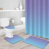 Teamery Shower Curtain Set, Purple Blue Ombre Shower Curtain, Bathroom Sets with Shower Curtain and Rugs, Bathroom Decor Bathroom Set, Shower Curtains for Bathroom, Bathroom Accessories view 3