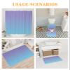 Teamery Shower Curtain Set, Purple Blue Ombre Shower Curtain, Bathroom Sets with Shower Curtain and Rugs, Bathroom Decor Bathroom Set, Shower Curtains for Bathroom, Bathroom Accessories view 4