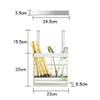 Dish Drying Rack Chopstick Rest Folding Dish Rack with Drainboard Knives Holder Cutting Board Stand with Hooks Set Stainless Steel Spoce Rack view 4