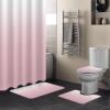 Teamery Shower Curtain Set, Pink White Ombre Shower Curtain, Bathroom Sets with Shower Curtain and Rugs, Bathroom Decor Bathroom Set, Shower Curtains for Bathroom, Bathroom Accessories view 2