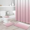 Teamery Shower Curtain Set, Pink White Ombre Shower Curtain, Bathroom Sets with Shower Curtain and Rugs, Bathroom Decor Bathroom Set, Shower Curtains for Bathroom, Bathroom Accessories view 3
