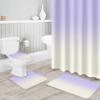 Teamery Shower Curtain Set, Purple White Ombre Shower Curtain, Bathroom Sets with Shower Curtain and Rugs, Bathroom Decor Bathroom Set, Shower Curtains for Bathroom, Bathroom Accessories view 3