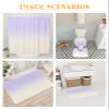 Teamery Shower Curtain Set, Purple White Ombre Shower Curtain, Bathroom Sets with Shower Curtain and Rugs, Bathroom Decor Bathroom Set, Shower Curtains for Bathroom, Bathroom Accessories view 4