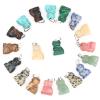 15pcs Sculpture Natural Stone Crystal Pendant Beads Carved Skull Bear Animal Shape Making,cat 16x22 view 1