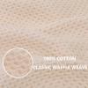 Homaxy 100% Cotton Waffle Weave Kitchen Dish Towels, Ultra Soft Absorbent Quick Drying Cleaning Towel, 13 x 28 Inches, 6-Pack, Beige view 2