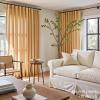 jinchan Linen Blend Curtains 96 inch Length 2 Panels for Bedroom Living Room, Floor to Ceiling 50 inch Wide Farmhouse Drapes with Rod Pocket Back Tab(50W x 96L, Mustard Yellow) view 3