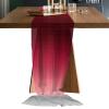 Chiffon Table Runner, Sheer Table Runners Romantic Wedding Tableclothes, Grey Rose Red Stripe GradientGrey Rose Red Stripe Gradient Table Cloth for Party Table Centerpieces Decorations 19x55 inch view 1