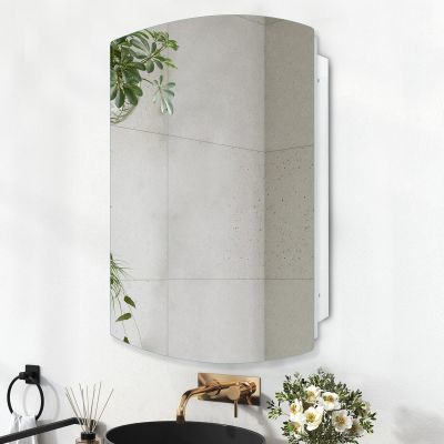 HESONTH 22x30 inch Medicine Cabinet Frameless Bathroom Mirror Cabinet Recess or Surface Mounted Medicine Cabinet with Mirror Cabinet for Bathroom Living Room Toilet Kitchen