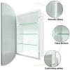 HESONTH 22x30 inch Medicine Cabinet Frameless Bathroom Mirror Cabinet Recess or Surface Mounted Medicine Cabinet with Mirror Cabinet for Bathroom Living Room Toilet Kitchen view 3