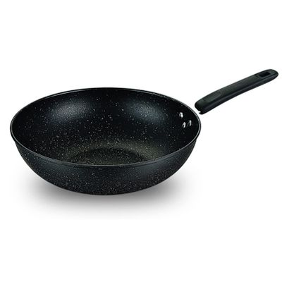 AZHANGYB Cast Iron Wok, Coating-Free Carbon Steel Pan Durable Frying Pan Pans for Cooking Delicious Meals, Traditional Hand-Hammered Stir Fry Pan (A),Iron