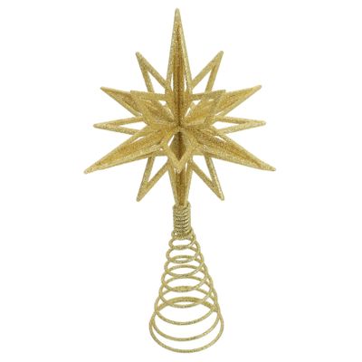 NOLITOY Led Snowflake Tree Topper Christmas Tree Star Decor Quality Iron Material Festive Christmas Ornament