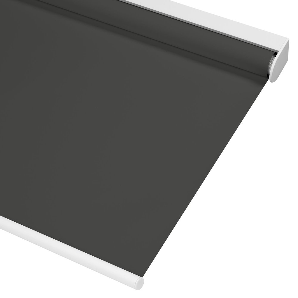 Boolegon Blackout Roller Shades for Windows Cordless Room Darkening Roller Blinds Black Out Window Shades for Home Office Bedroom Media Room Sliding Door Dark Brown,68" W x 56" H