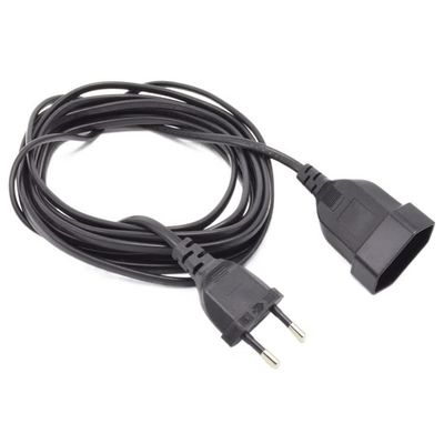 RIDENS 2 Prong Power Cord Male to Female Power Extension Cord Cable for PC Computer 0.5M/1M/2M/3M/4M/5M (Color : 500CM)