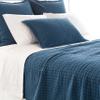 Pine Cone Hill Boyfriend Aegean Matelasse Coverlet, Queen Size, Blue Solid Pattern view 2