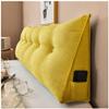 Triangular Headboard Cushion Pillow, Wedge Bed Rest Reading Pillow, Bedrest Throw Pillows Headboard Back Support Lumbar Cushion With Pocket & Removable Cover ( Color : Yellow , Size : 180*50*20cm ) view 1