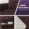 1/2/3 Seat Quilted Recliner Cover - 100% Waterproof Recliner Chair Slipcover Furniture Protector with Storage Pockets, Washable Non-Slip Couch Cover with Elastic Straps for Kids and Pets ( Color : #1 view 3