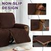 1/2/3 Seat Quilted Recliner Cover - 100% Waterproof Recliner Chair Slipcover Furniture Protector with Storage Pockets, Washable Non-Slip Couch Cover with Elastic Straps for Kids and Pets ( Color : #1 view 4