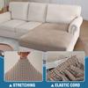 ADPON Sectional Couch Covers Sofa Chaise/Seat Cushion Slipcover L Shape Separate Cushion Couch Chaise Cover for Both Left/Right Sectional Couch (1 Chaise Lounge,Sand) view 4