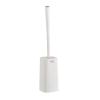 POEPIE Toilet Brush and Holder Set Toilet Brush with Base and Cover Long Handle PP Large Brush Head Household Toilet Cleaning Brush Toilet Bowl Brush Set (White) Toilet Bowl Brush for Bathroom view 1